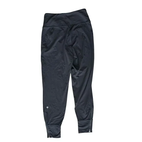 Lululemon Fresh Track Pants 2 Zip Ankle Jogger Luxtreme Athleisure Black Size 6 - Picture 5 of 8